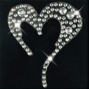 Strass-Sticker Monogramm Herz kristall